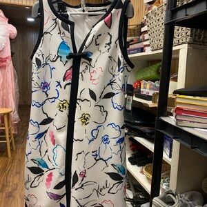 Karl Lagerfeld White and Black Floral Mini Dress size 8